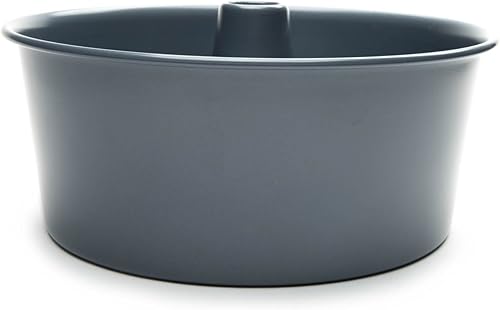 Miniatura 2 de Fox Run Molde antiadherente para pastel de ángel con parte inferior extraíble, 10 x 10 x 4.5 pulgadas, metálico