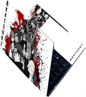 ANCIARY Full Laptop Skin Stickers HD Quality Sticker for Laptops Upto 15.6" Compatible with Apple/Dell/HP/Lenovo/Acer/Asus/Sony (Dustproof|Waterproof|Scratchproof|Reusable) - Akatsuki FL EDS