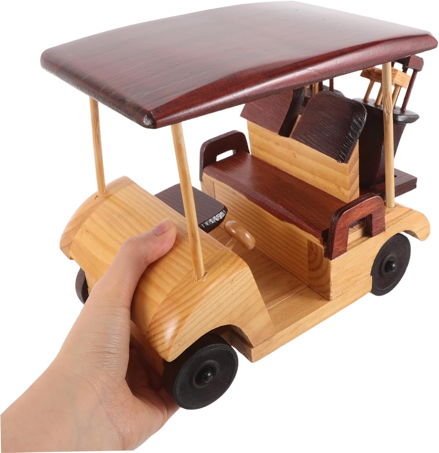 SUPVOX Rustic Wooden Retro Car Model Handmade Vintage Vehicle Ornament for Home and Office Decor Elegant Antique Design Desktop Sculpture Unique for Car Lovers and Vintage