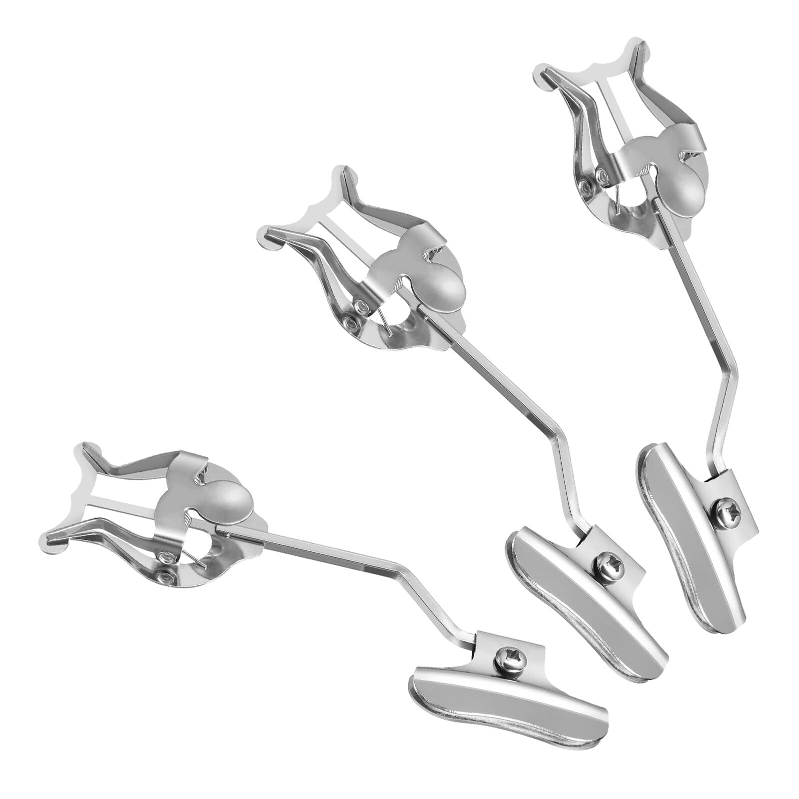 NOLITOY 3 Stück Trompeten Lyra Clip aus Metall mit Leichtem und Robustem Klemmdesign für Marschkapellen Konzerte und Blasinstrumente