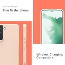 YATWIN Silicone Back Case for Samsung Galaxy S22, Soft-Touch Phone Back Cover for Samsung Galaxy S22 - Link Pink gallery image