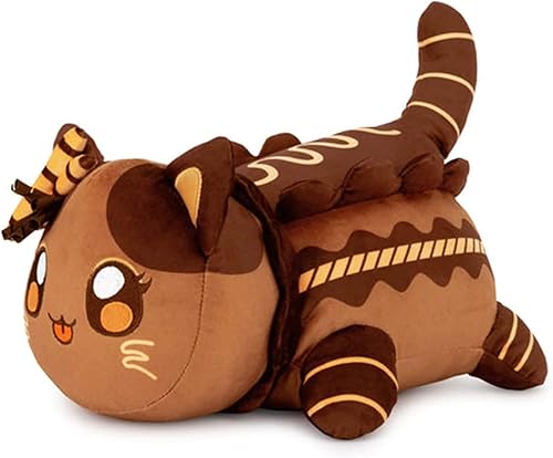 Womise Peluche de gato macarrón, peluche de comida para gatos, miau, lindo animé de dibujos animados, figura de animal de peluche, regalo para niños