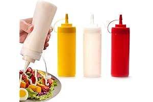 12oz Plastic Squeeze Sauce Bottles for Ketchup Mustard