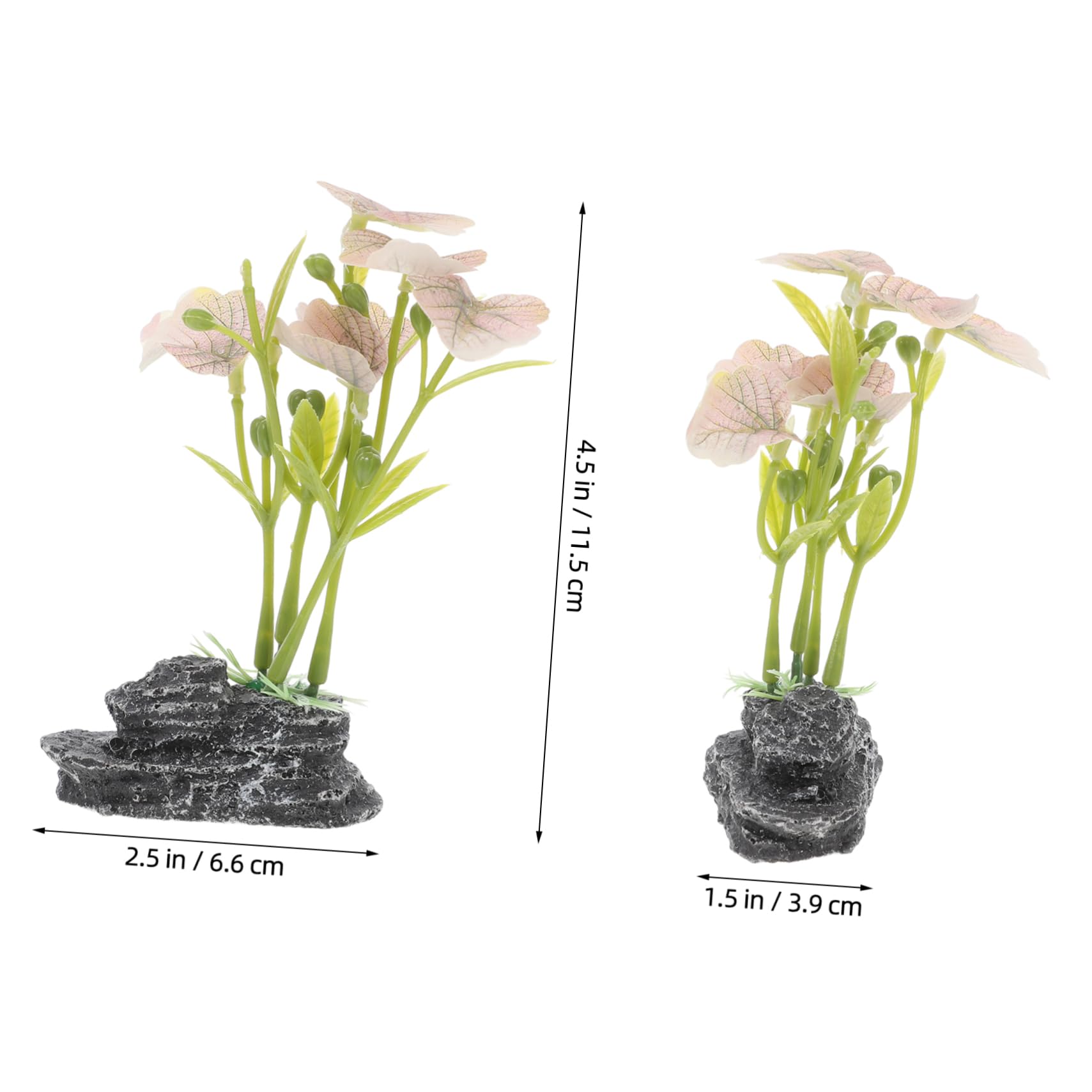 Abaodam Reptile Artificial Plants for Fish Tanks Durable Decorations for Bearded Dragon and Hermit Crab Habitats Natural Aesthetic Aquarium Decor Easy Setup Lifelike Fake Plants