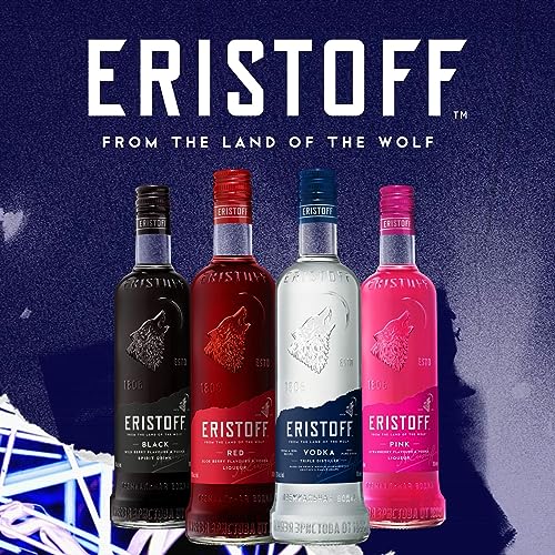 ERISTOFF Premium Vodka, Kohle gefiltert, dreifach destillierter Vodka-Spiritus, 37, 5% Vol, 100cL / 1L