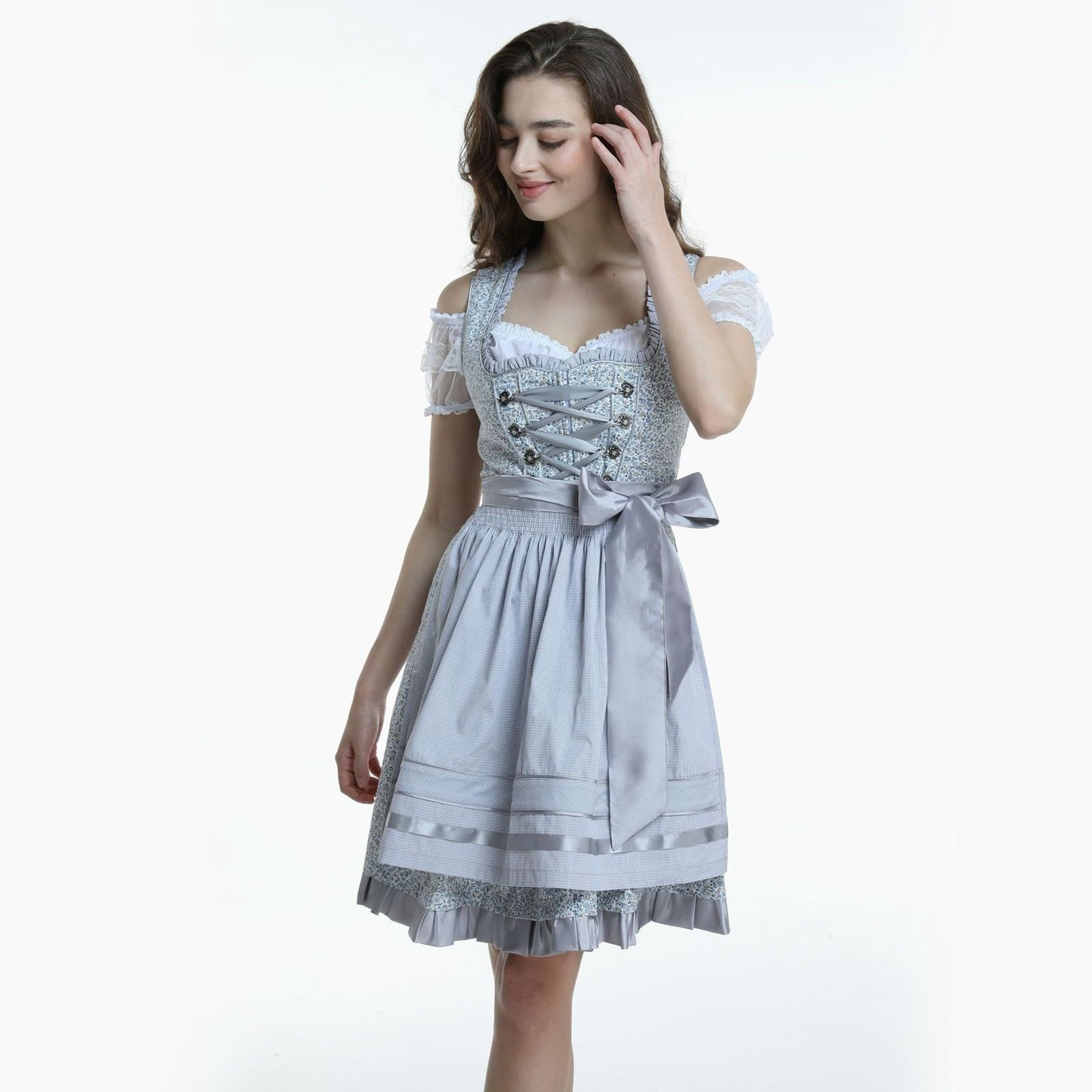 Generisch 2026 - Vestido de fiesta de cerveza alemán para mujer, elegante disfraz de cosplay para eventos temáticos, traje tradicional elegante para fiestas, celebraciones, ocasiones sociales