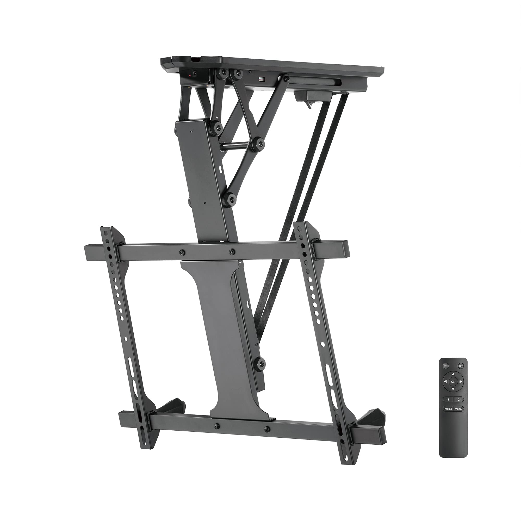 HOLMIOS EASY SOLUTIONS! | Soporte de Techo para TV Motorizado | Apto para Pantallas Planas y Curvas de 32-70 Pulgadas | Soporta hasta 35Kg | VESA 200X100 / 200X200 / 400X200 / 400X300 / 400X400