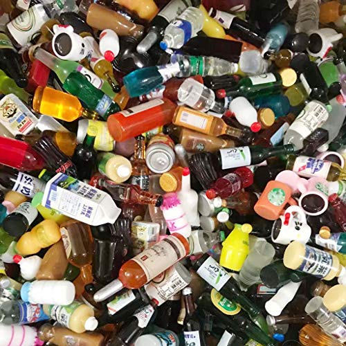 Juland 40PCS Miniature Mini Beer Drinks Decoration Beer Glass Mixed Wine Resin Sets Simulation Instant Model Scene Tableware Cellphone Case DIY Nail Art â€“ Random Pattern CH4