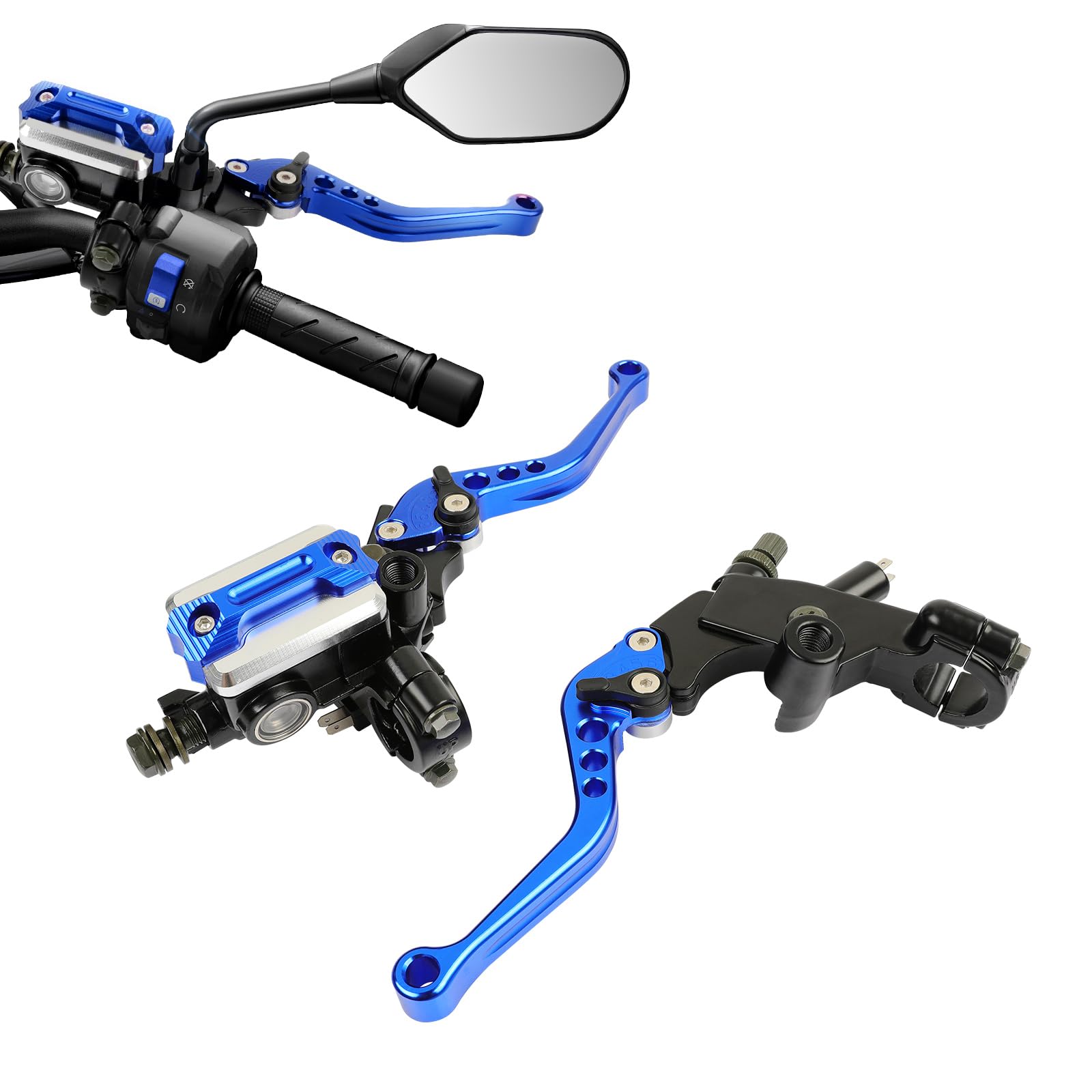 DREAMIZER Manetas Moto Universal de Freno y Embrague CNC para Manillar de Moto 7/8" 22mm Compatible con Honda Kawasaki Suzuki Yamaha