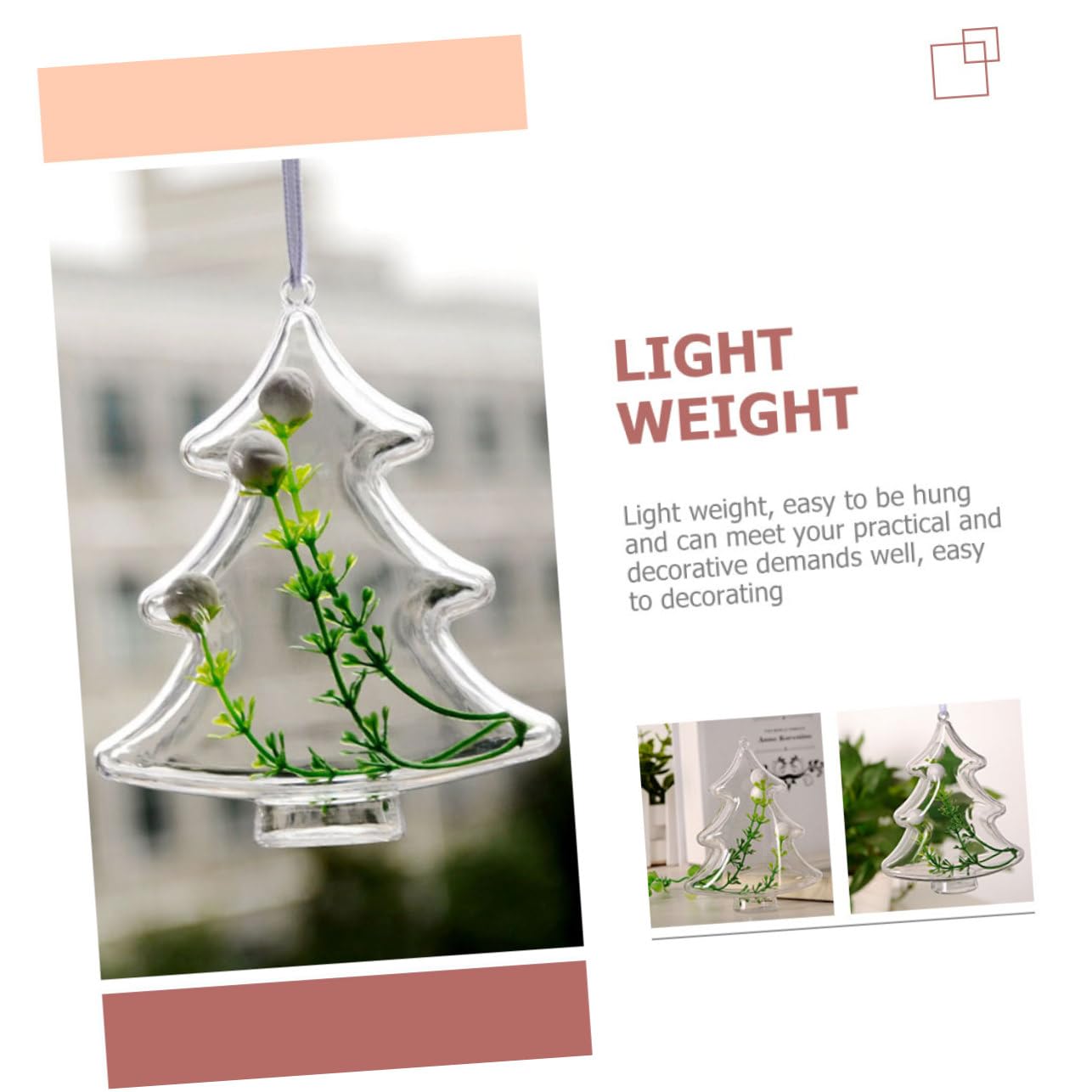 Cabilock 40 Piezas Bolas de decoración del árbol de Navidad Bola de Adornos rellenable Transparente de Navidad Bola de Adornos de Fiesta Transparente Manualidades navideñas Christmas Lights