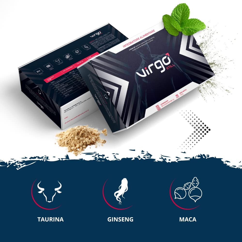 Integratore per Energia, Resistenza e Vitalità Maschile - Formula Uomo Potenziata - 30 Compresse di Maca Peruviana, Ginseng e Guaranà