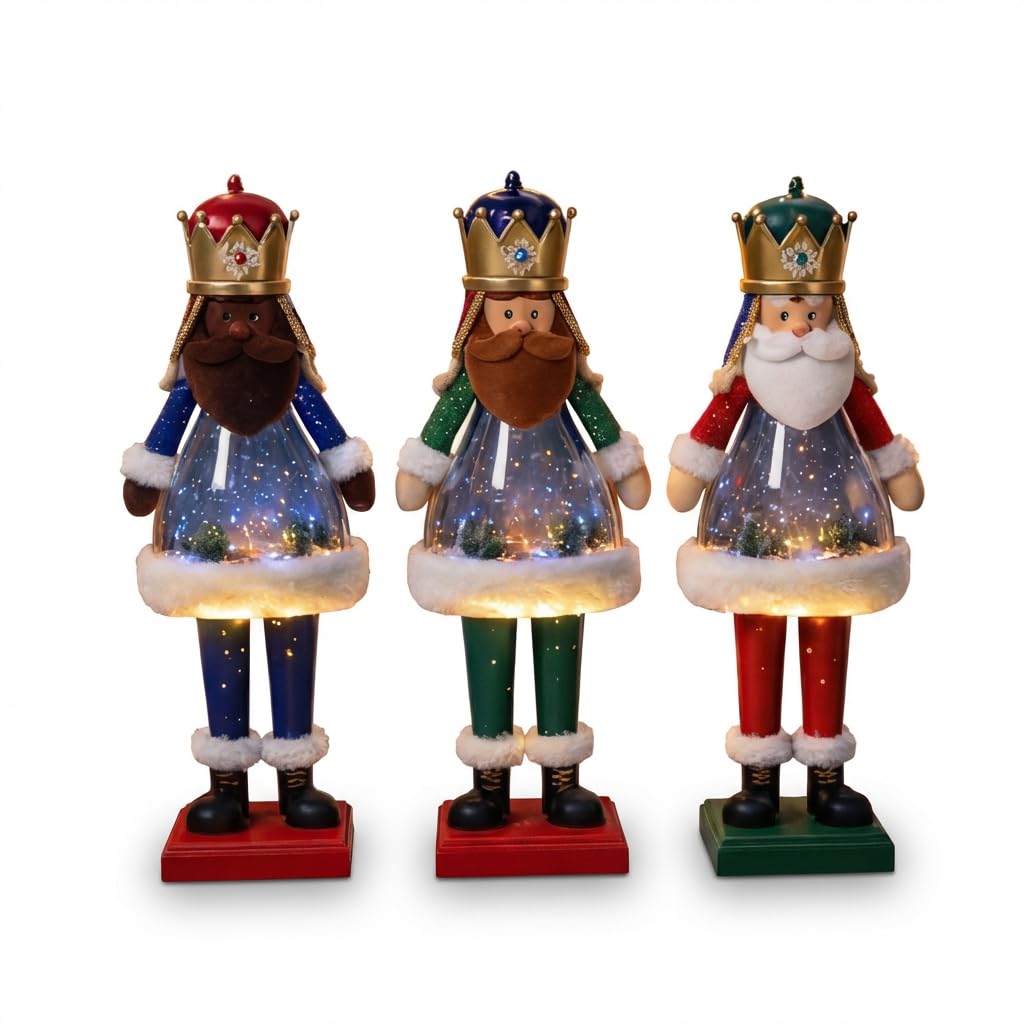 KAROLINE&CO. Décoration Noël – Père Noël 68 cm avec Lumières & Musique – Figurine Noel Premium – Deco Noël Élégante pour Maison – Boule de Noël | Poupée Festive Lumineuse