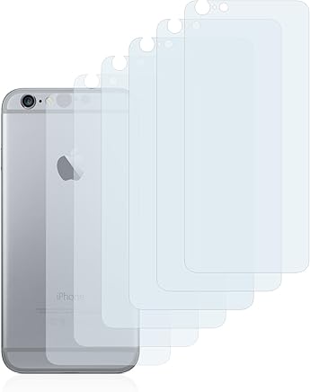 Savvies Protector de Pantalla para Apple iPhone 6 Plus / 6S Plus Trasera (Superficie Entera) [6 Unidades] - Transparente