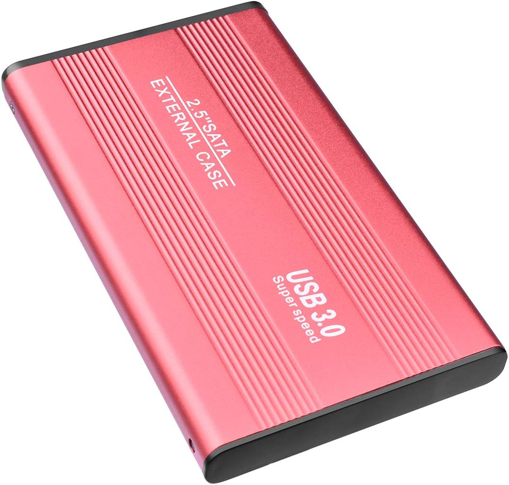 Neeta 2TB External Hard Drive Portable USB 3.0 SATA 2.5" HDD Storage for PC, Mac, Desktop, Laptop, MacBook, Chromebook, Xbox (2 TB, Red)