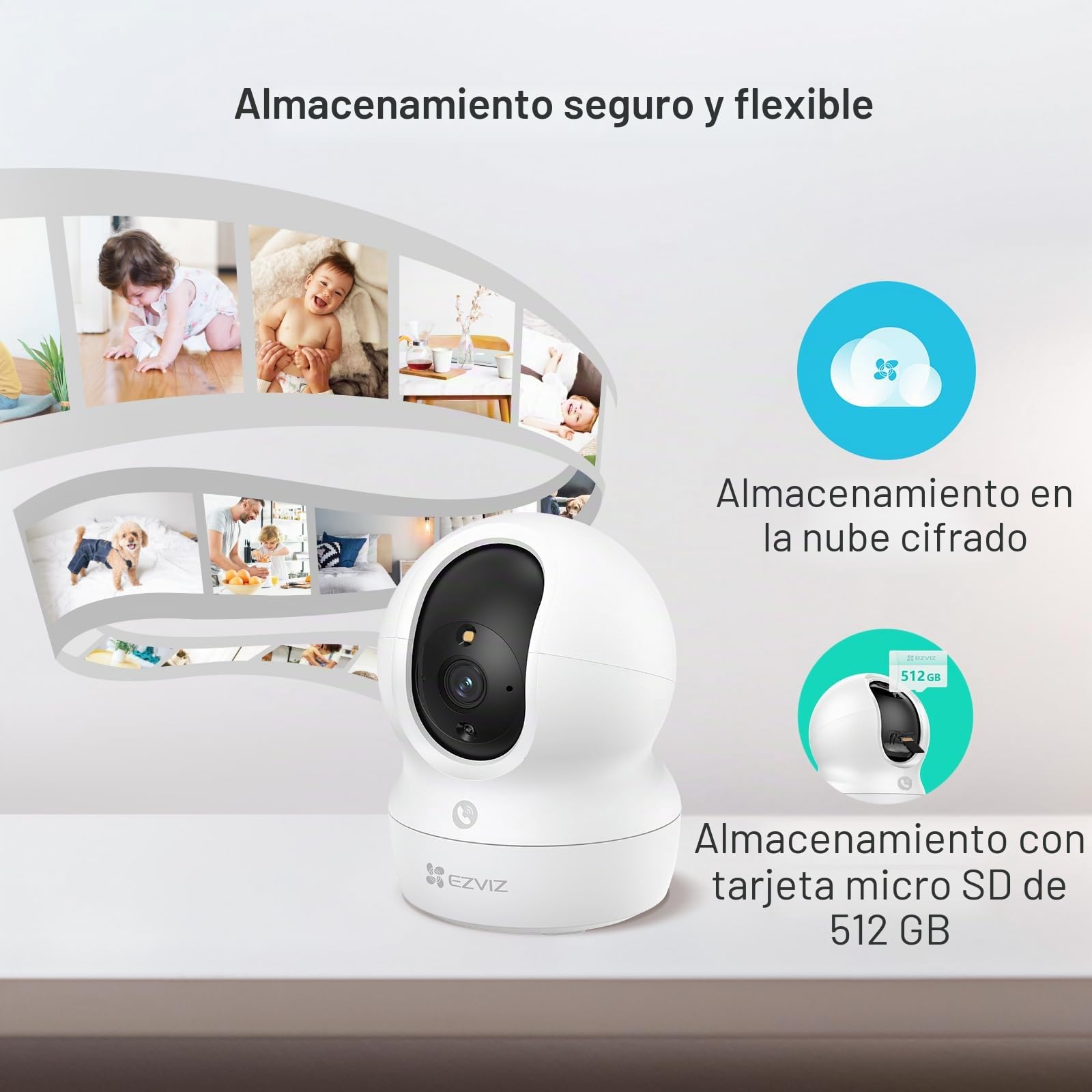 EZVIZ CP1 Pro 1080P Cámara de vigilancia WiFi Interior, cámara de 360° con detección Humana, Seguimiento Inteligente, Audio bidireccional, detección de Ruido, visión Nocturna Inteligente, Modo