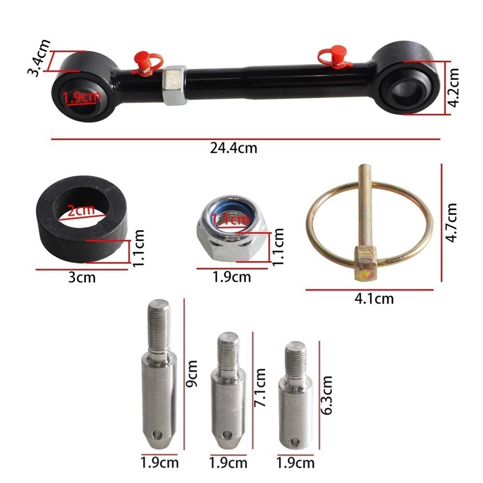 stabilizujące Stabilizator Pasuje do Jeep Wrangler JK JKS 2/4 drzwi 2007-2018 Regulowane części samochodowe PRC-1010A przednich drążków stabilizatora rozłączniki