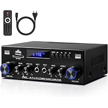 AK52 Stereo Amplifier Home Audio, Bluetooth Receiver Amplifier, 2.1 Ch