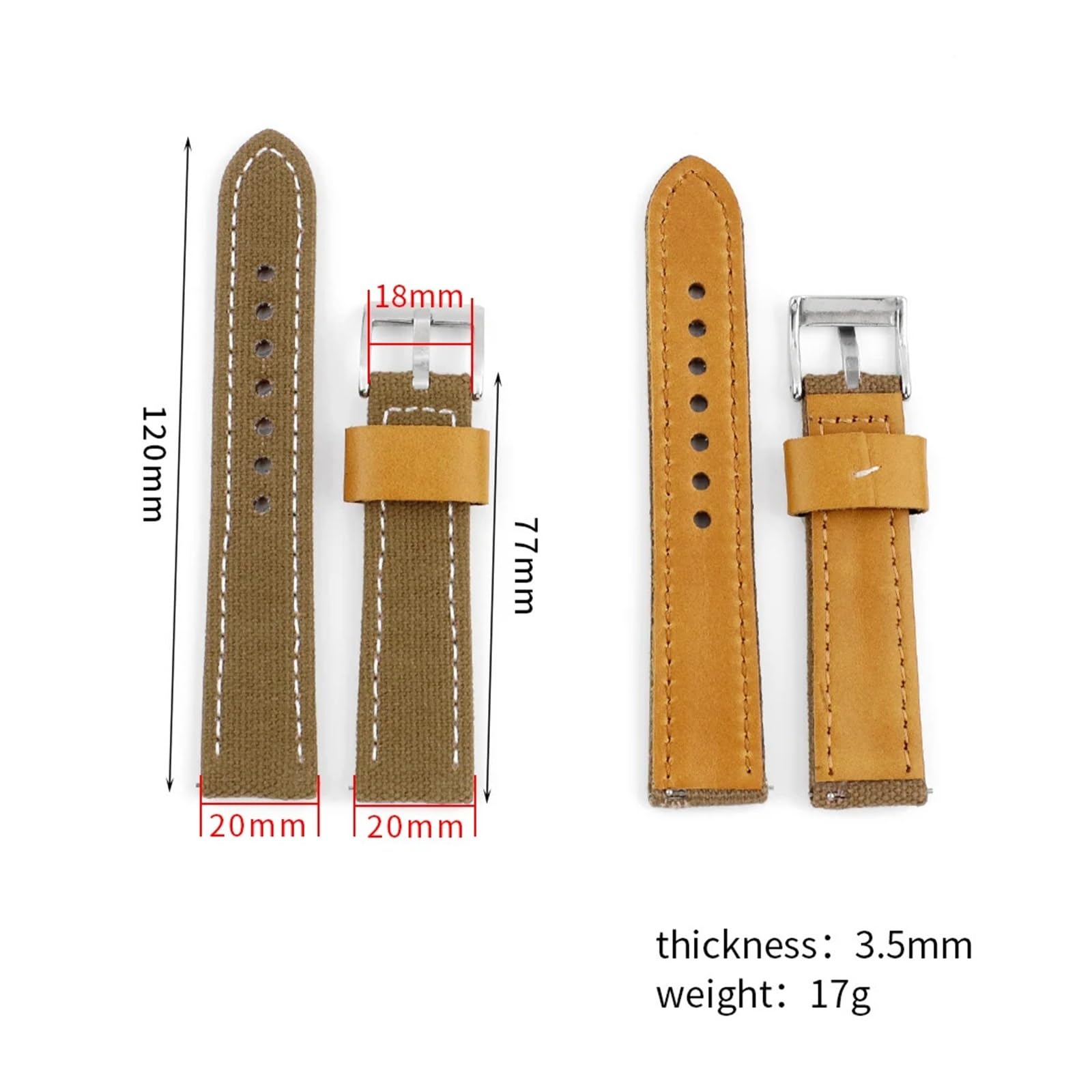 Bracelet de montre en toile 18 mm, 20 mm, 22 mm, 24 mm, bracelet de rechange à dégagement rapide pour homme (19 mm)