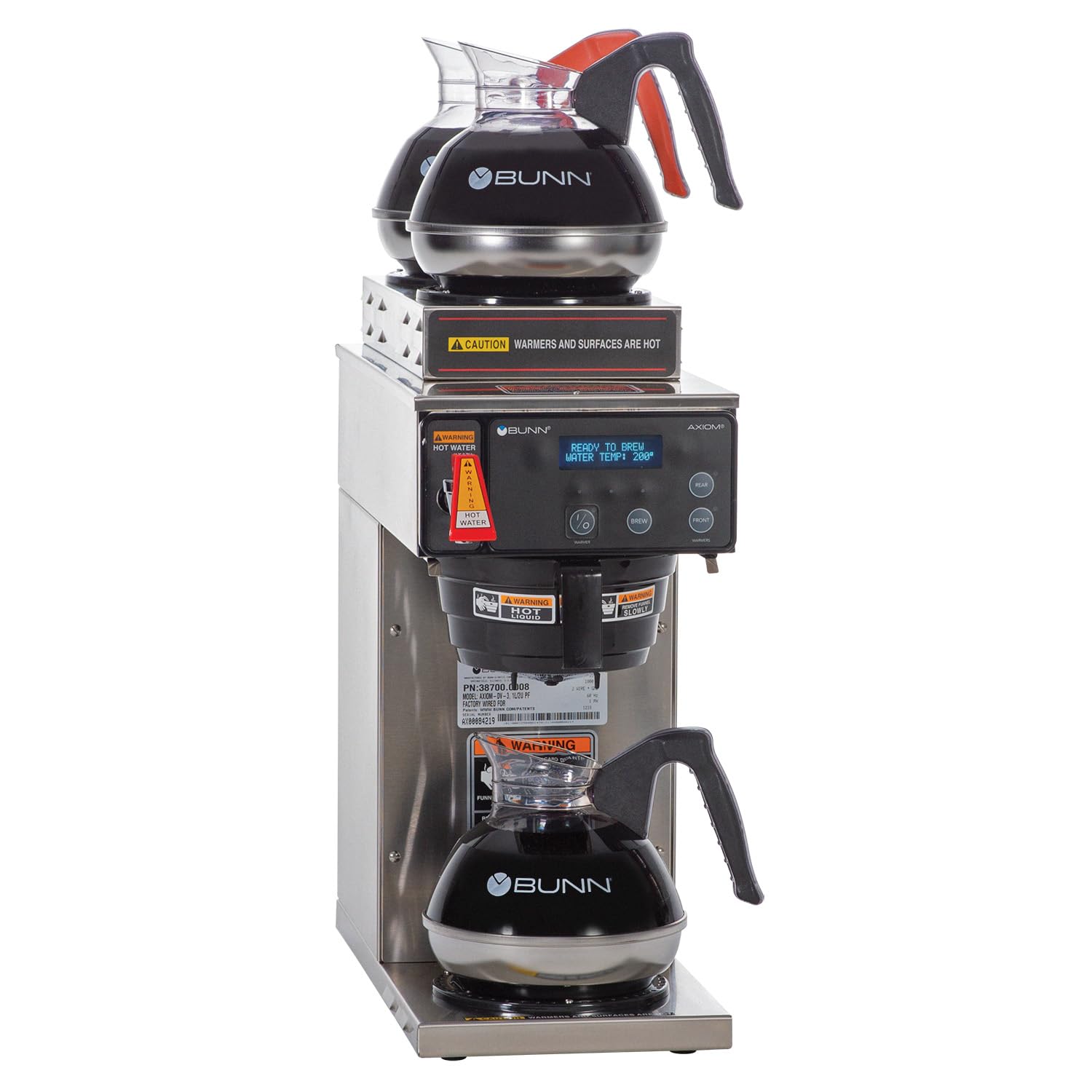 BUNN 38700.0008 Axiom-DV-3 Dual Voltage Coffee Brewer 1000 Count 12-Cup Commercial Coffee Filters