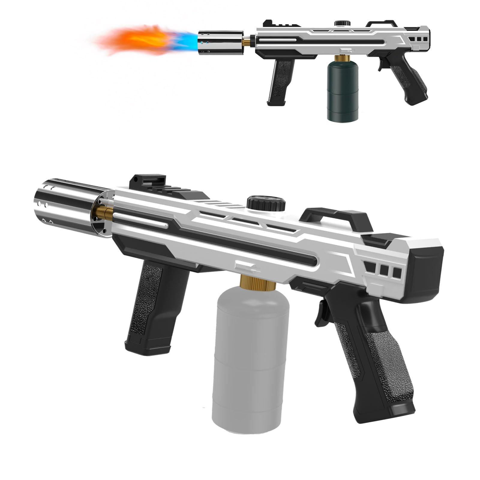 XIEEAOZEE Potente pistola de propano, antorcha de cocina con llama ajustable, lanzallamas de cocina, quemador de gas, kits de soldadura para parrilla, barbacoa, fogata, camping (tanque de propano no
