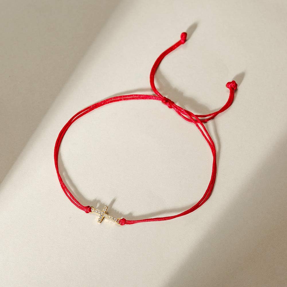 Evil Eye Bracelets Adjustable Charm Lucky Protection Spiritual Kabbalah Red/Black String Thread Bracelet Anklet with Infinity/Cross/Hamsa/Heart/Butterfly Jewelry for Women. - Image 4