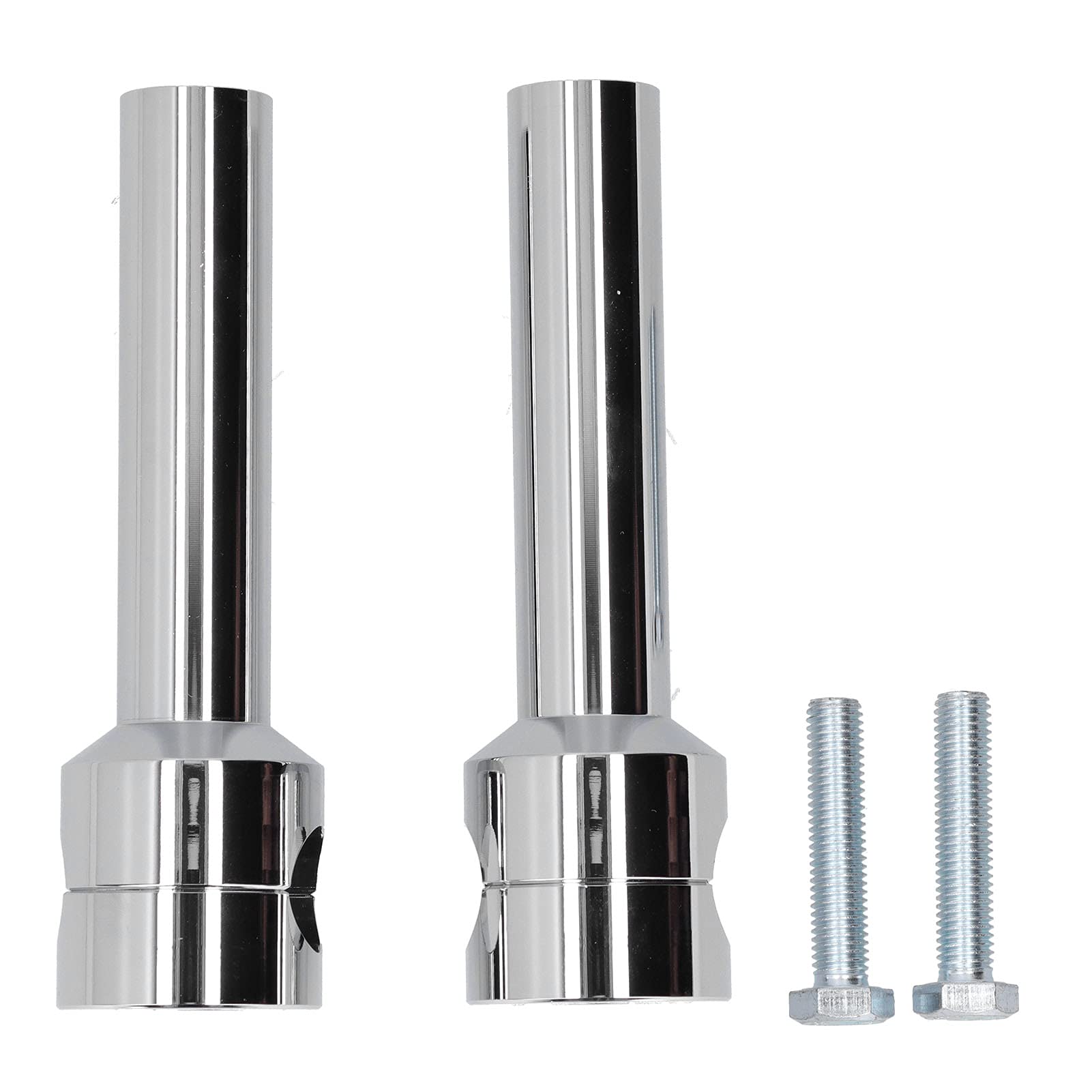 1 Paar Motorrad Lenker Riser 22mm Runde Lenkererhöhungen Universal Chrom Aluminiumlegierung Aufzug Lenkerhalter Lenkerklemme für Motorrad Modifikation, Silber