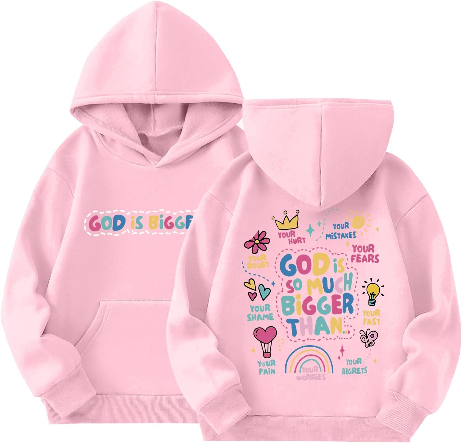 Sulayesh Christian Jesus God Hoodie for Girls Bible Verse Faith Religious Inspirational Sweatshirt Cute Preppy Graphic Tops