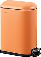 Vista 7 de happimess HPM1009C Roland Mini 2.6-Gallon Step-Open Trash Can with Soft-Close Lid, Modern, Minimalistic, Fingerprint Proof for Home, Kitchen, White