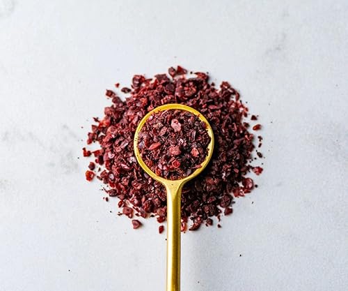 Savory Spice - Bayas de zumaque molidas Polvo de condimento de zumaque para cocina de Oriente Medio Semillas de zumaque molido puro para cocina