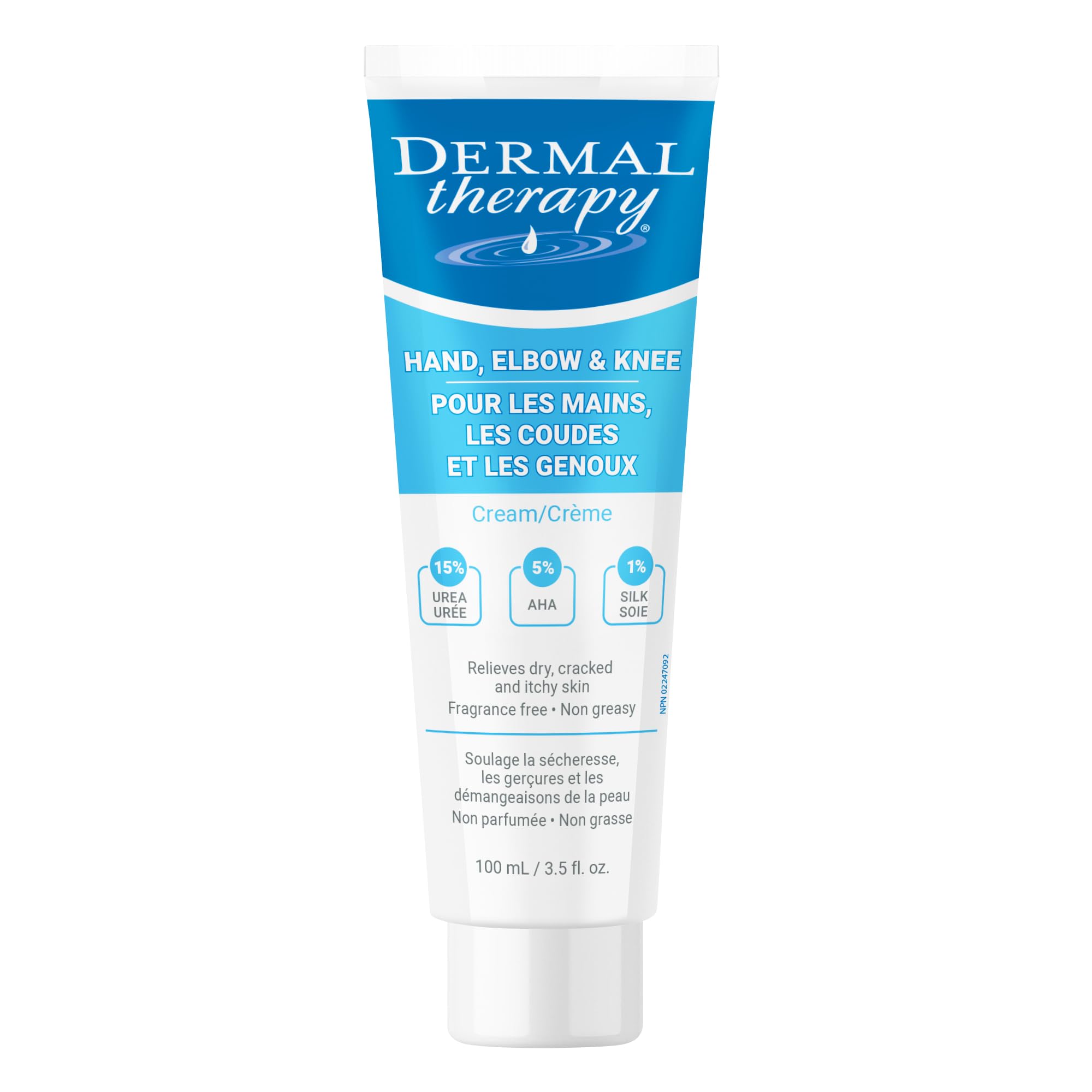 Dermal Therapy Hand Elbow Knee Cream – Hydrating Treatment Relieves Dry, Cracked, Itchy Skin Resulting from Frequently Washed/Cleaned Hand |15% Urea and 6% Alpha Hydroxy Acids | 3.5 fl. oz