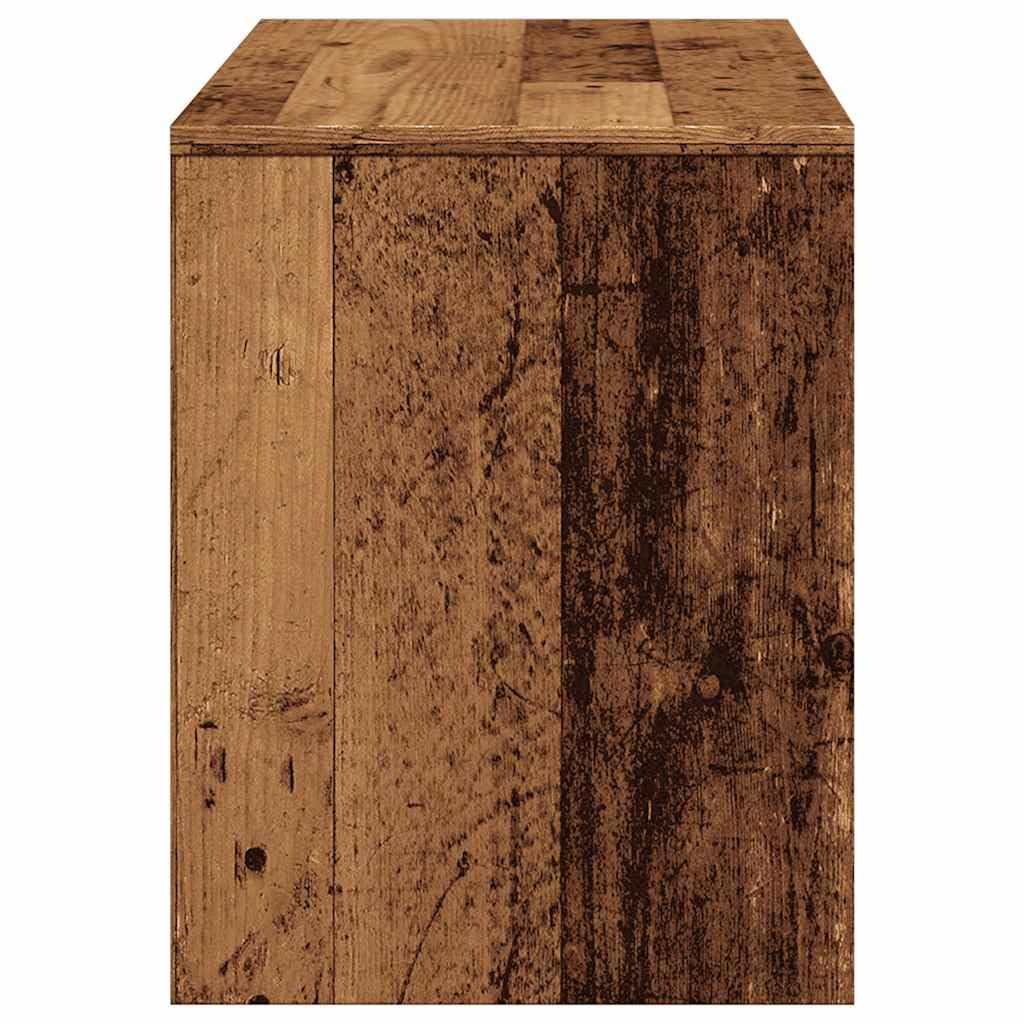vidaXL Taboret toaletowy Stare drewno 70x35x45 cm Drewno klejone
