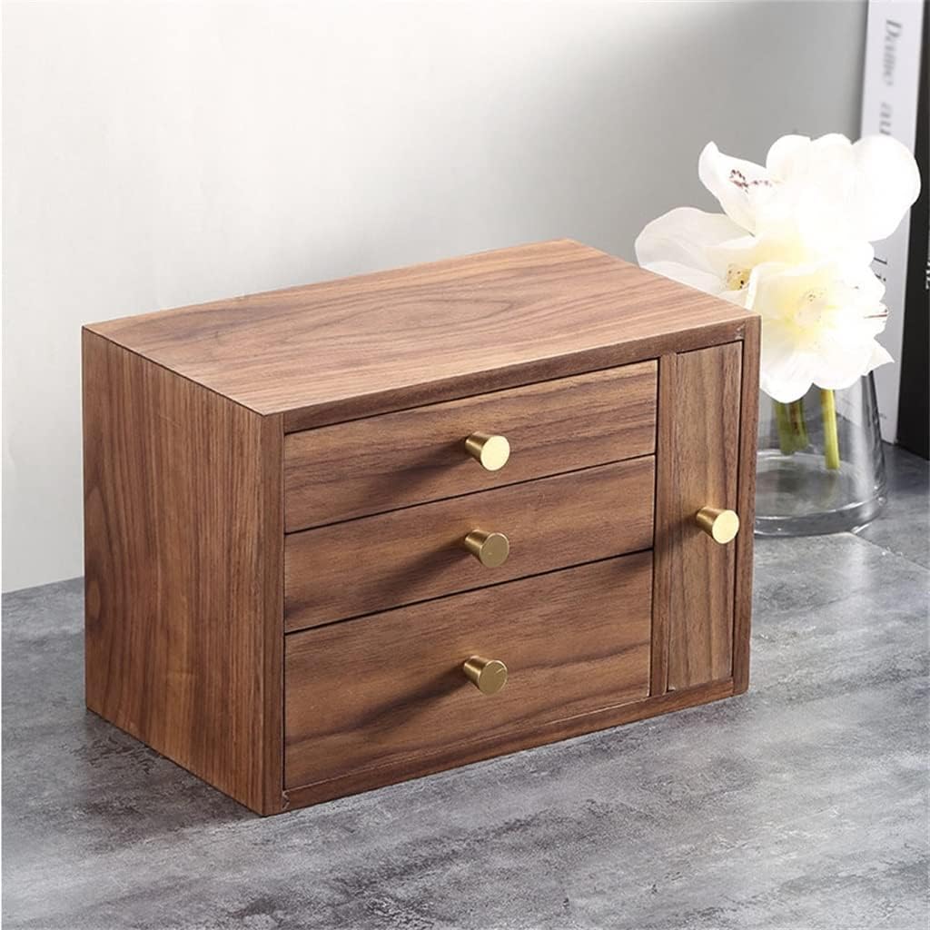 Wooden Drawer Jewelry Box Organizer Earring Bracelet Necklace Jewellery Display Storage Case