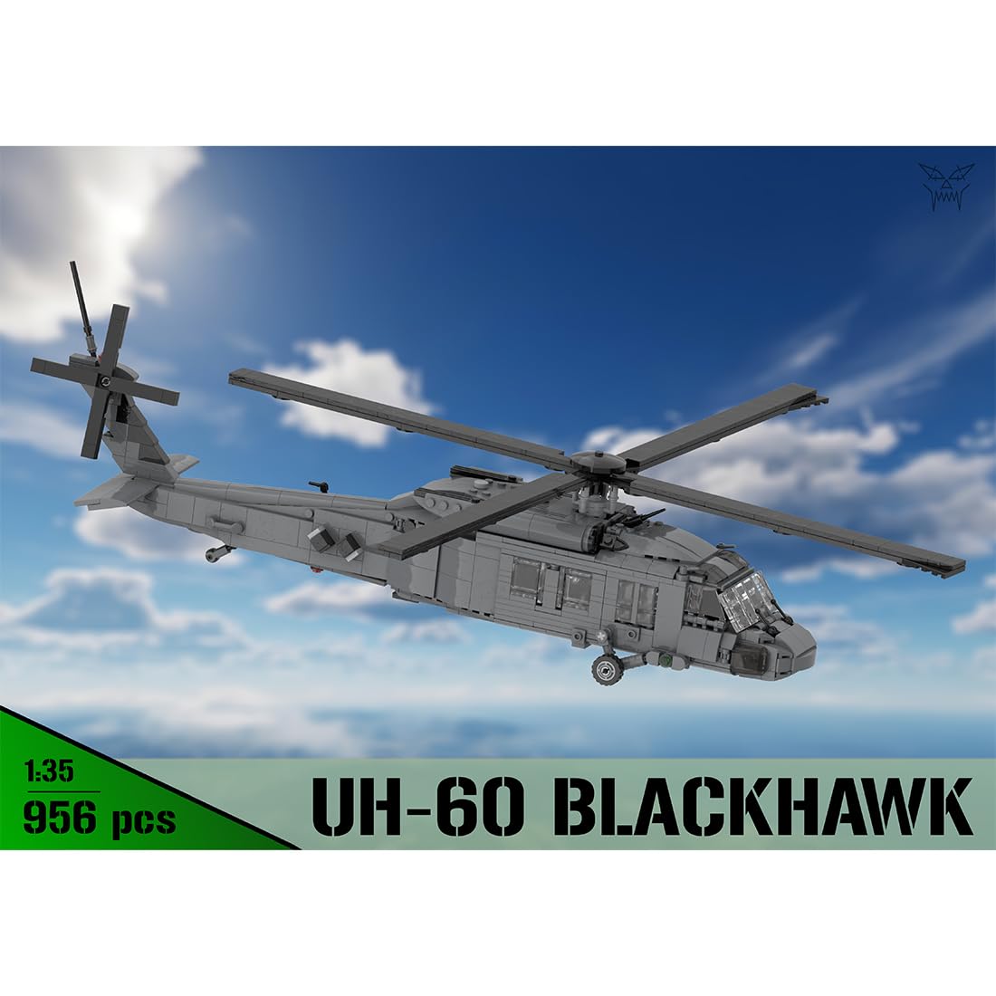 Amazon.com: KAROYD 1/35 Scale UH-60 BK Hawk Helicopter Building