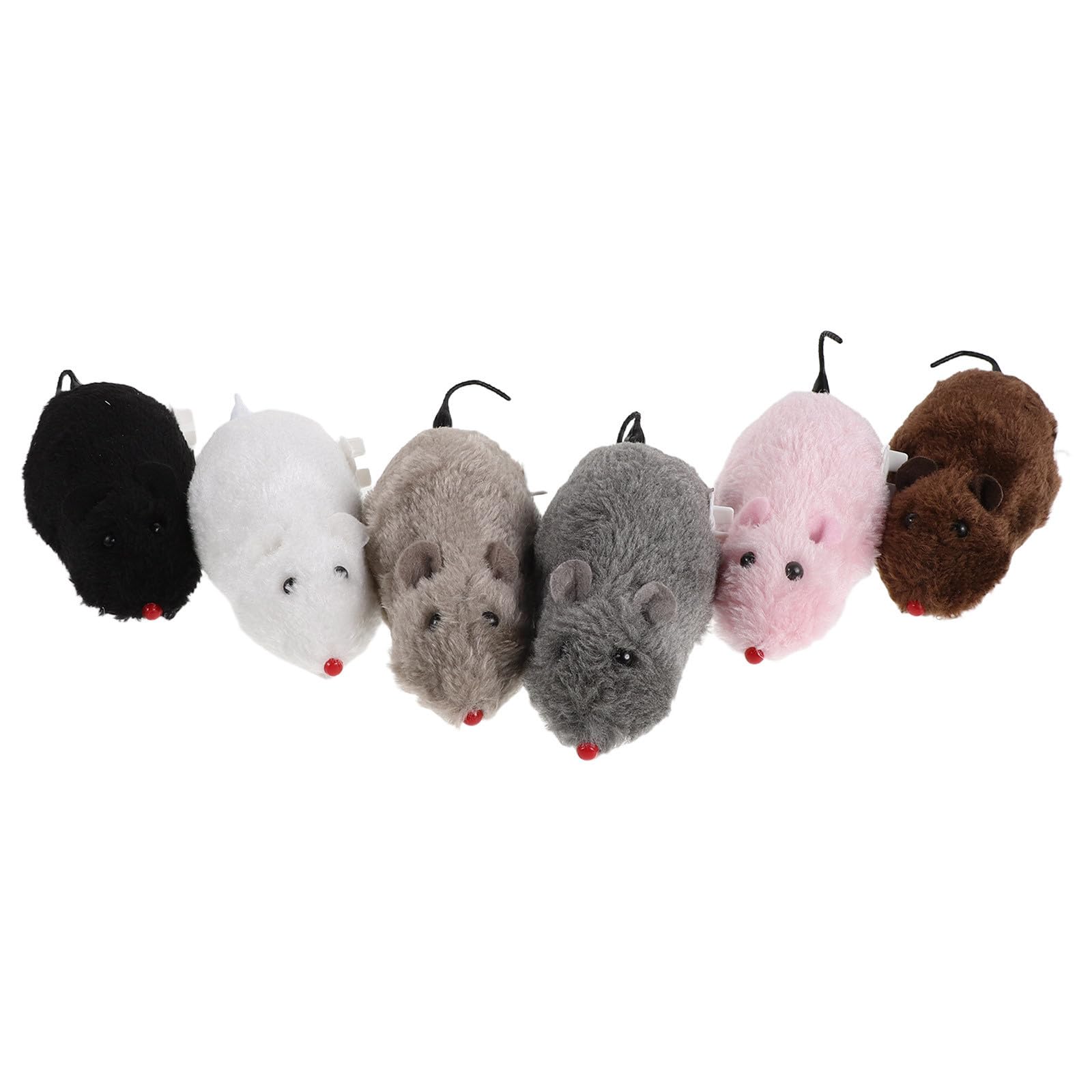 Ratón de cuerda interactivo peluche duradero juguetes gatos movimiento mecánico