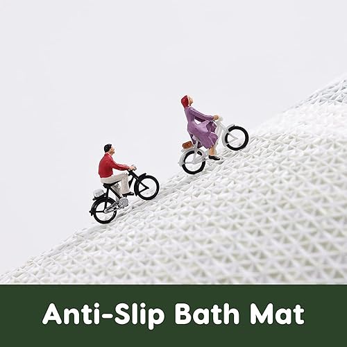 Miniatura 6 de TRUEDAYS Alfombra de baño de flores verdes para suelo de baño, pequeña alfombra de baño antideslizante de absorción de agua, alfombra de baño ultra