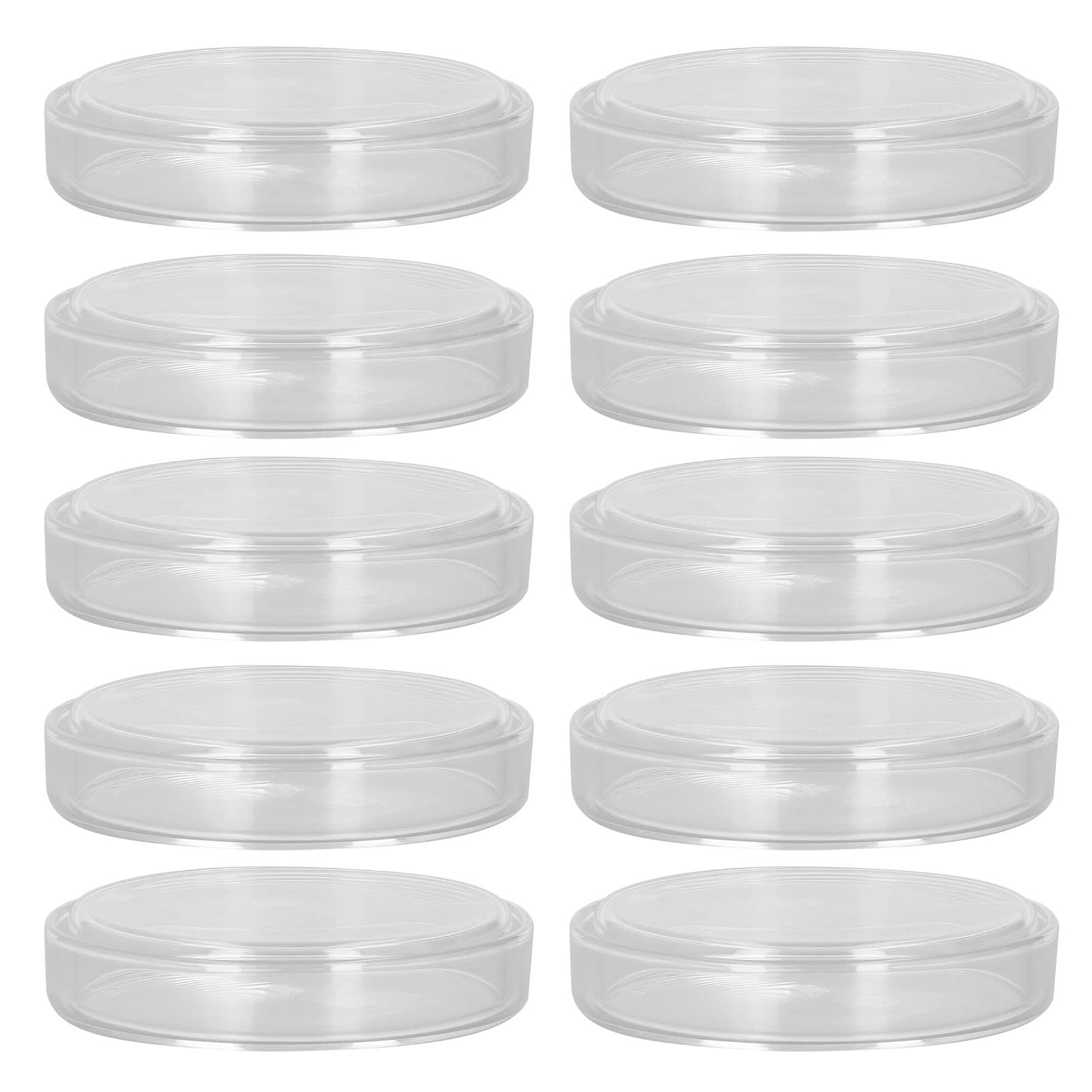 Glass Cultural Dishes with Lids Zuur Alkali BiorSearch Experiment Petri Dish for Science Projects and Class Activities, 10 Pcs Laboratory Glass Petri Dish for Industrial Experiment
