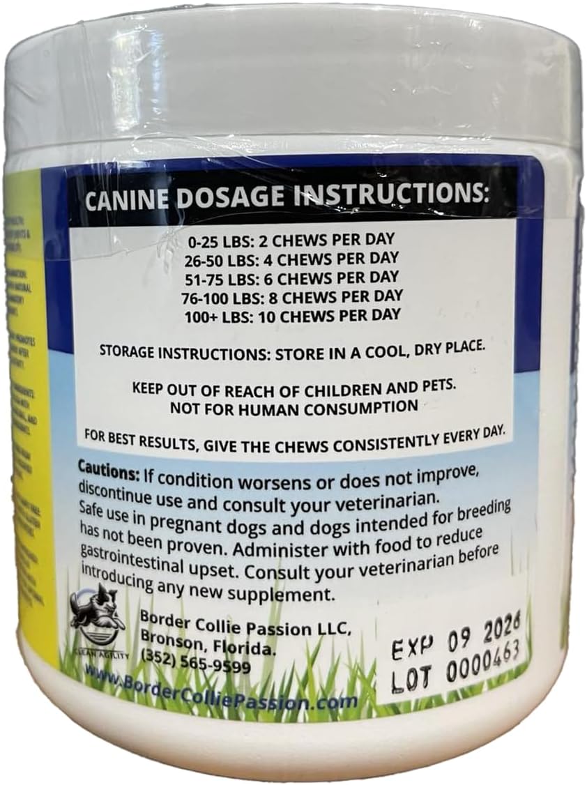 Joint Health for Dogs - Most Effective Hip and Joint Supplement Available - Formulated with Veterinarians, Glucosamine, Chondrointin, MSM, Turmeric (Soft Chew)