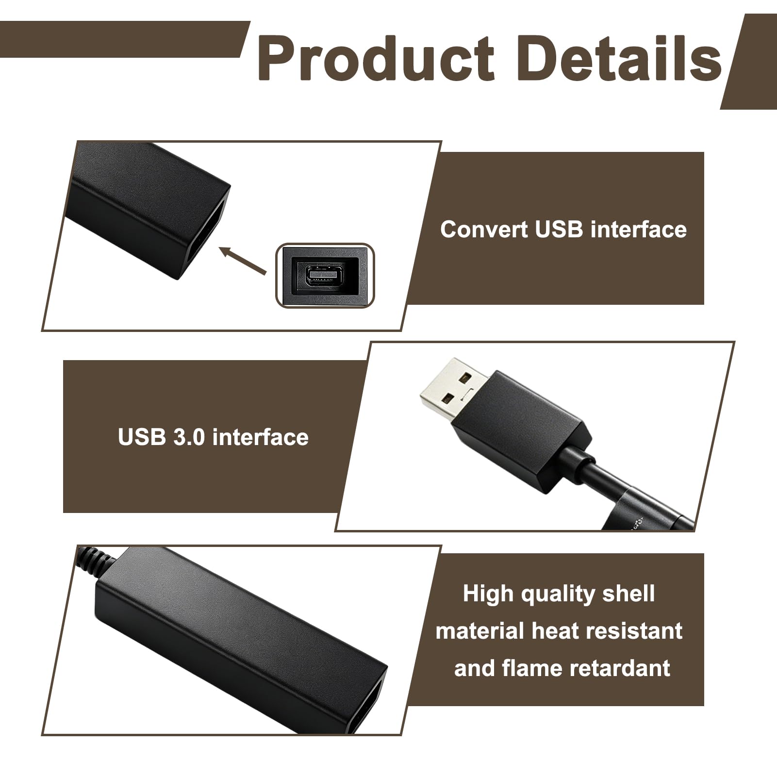PS5-Kamera-Adapter, PSVR PS5-Adapter, Konverterkabel für V1 und V2-Kamera, kompatibel mit Konsole PS5 VR-Kopfhörer, stabile Audio-Video-Übertragung, Plug & Play, Zubehör für Gaming, Virtuelle Realität