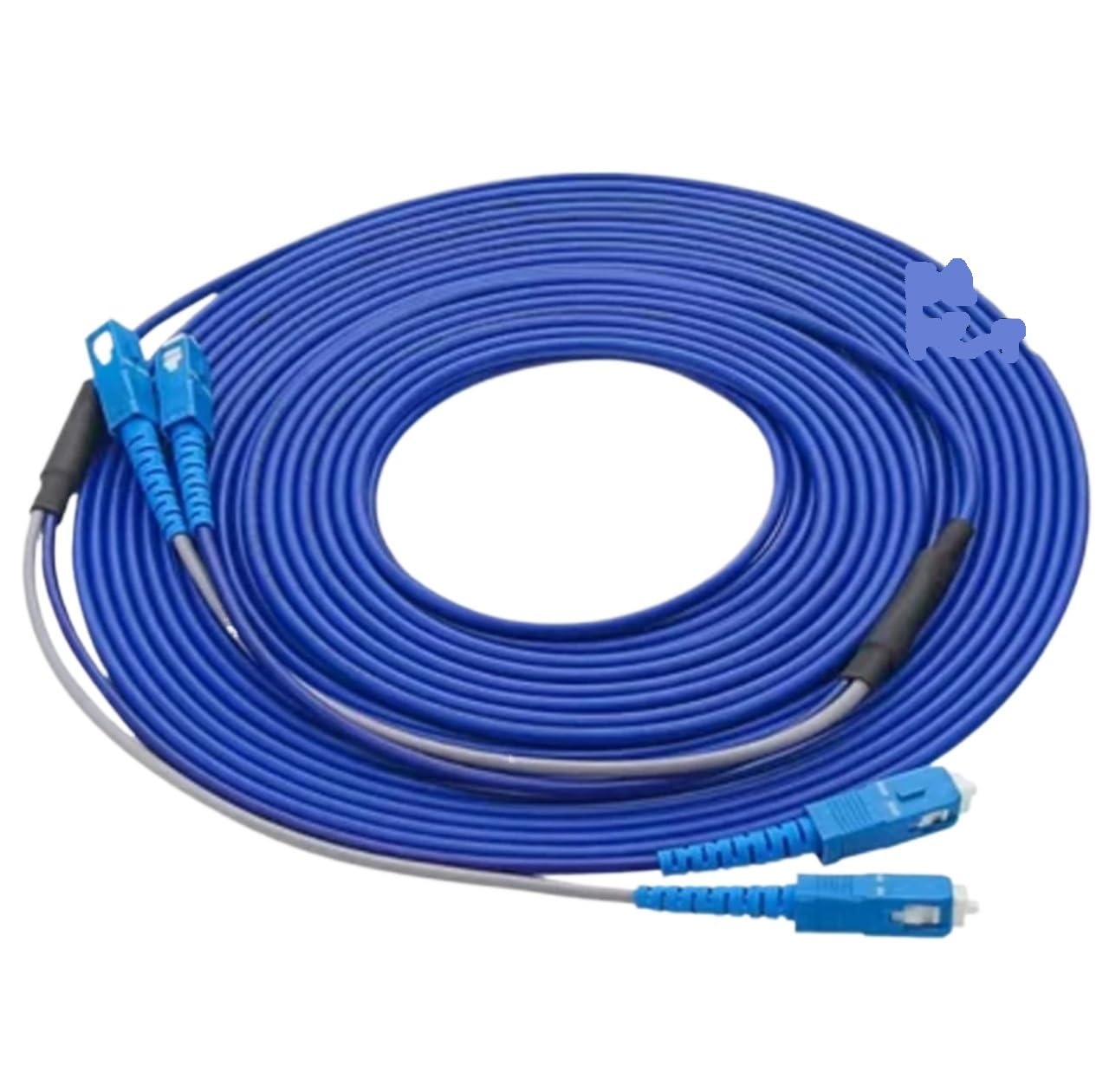 Câble de raccordement optique blindé à 2 cœurs | Cavalier SM FTTH monomode 40 m-120 m bleu(100m LC-LC)