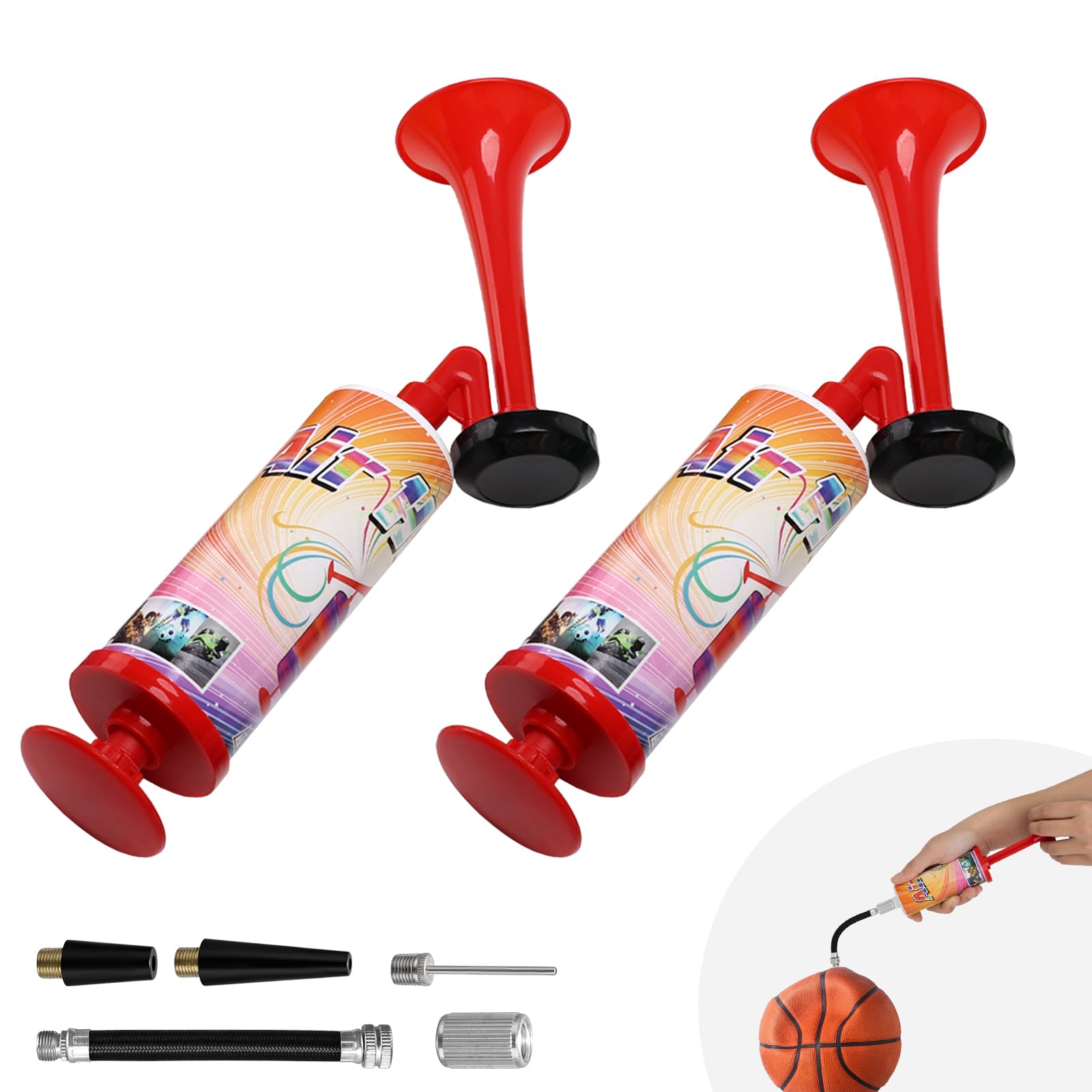 Pump Air Horn Mini Noise Makers for Sporting Events Party Graduation