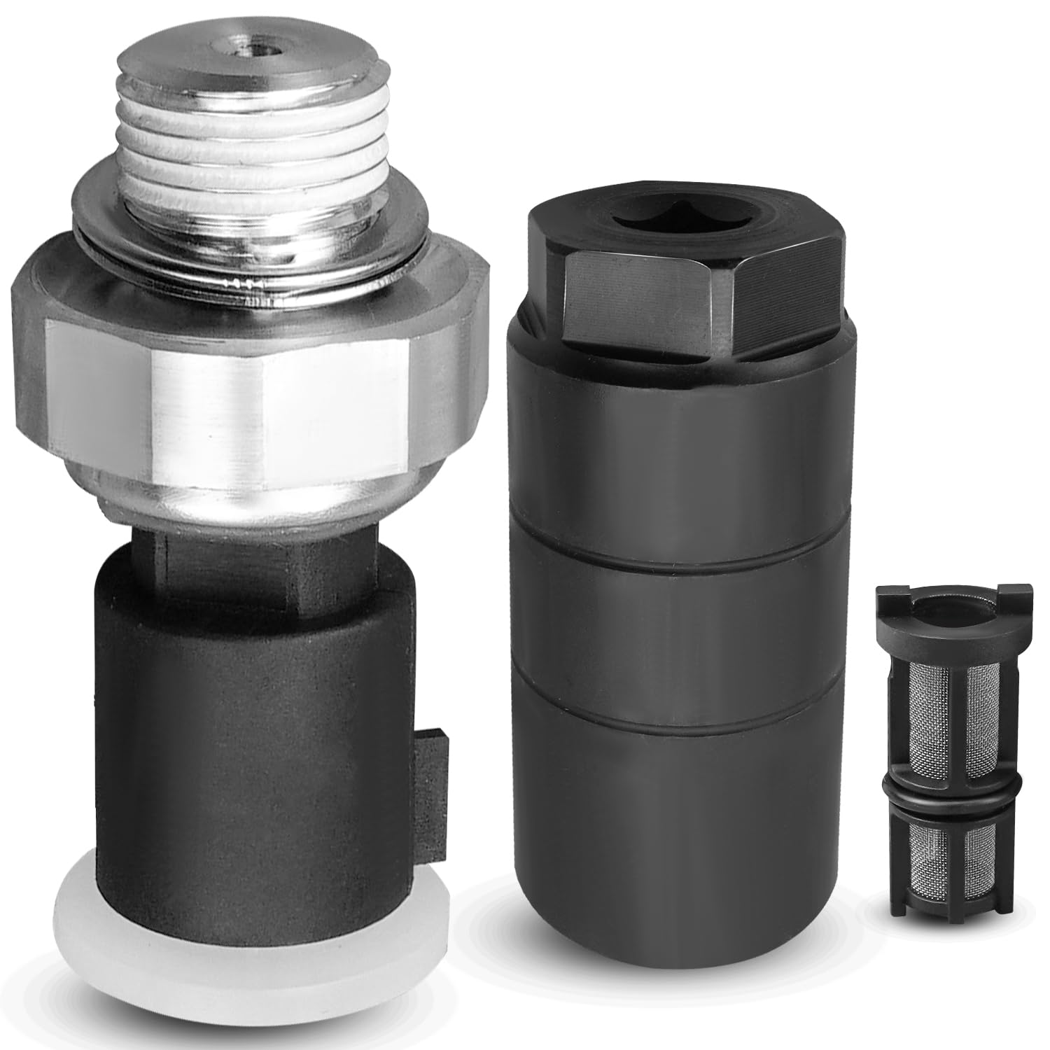 12677836 Oil Pressure Sensor Fit for Chevy Silverado Express Corvette Suburban GMC Savana Sierra Envoy Buick Rainier Cadillac Escalade Replace 12556117 926040 12614969, with Filter and Socket