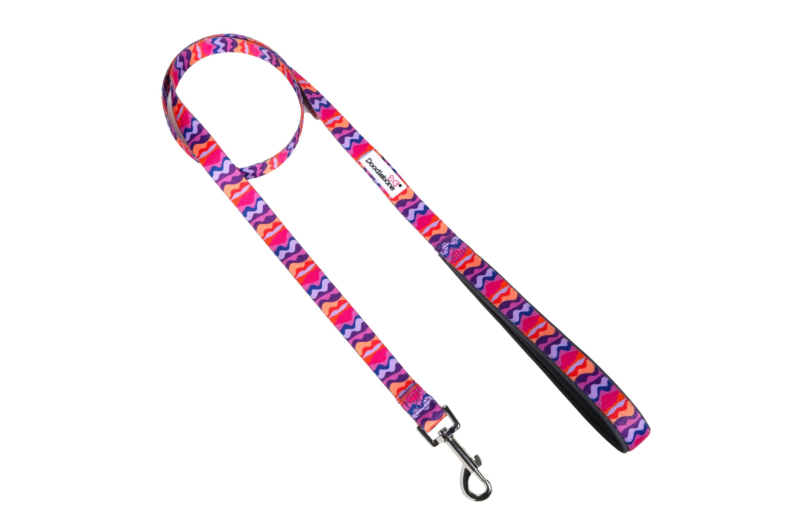 Doodlebone, Padded Dog Lead, Comfortable Dog Leash with Soft Neoprene Padded Handle, Strong Clip, 120cm Length