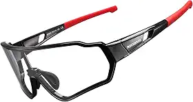 Rockbros Óculos de sol fotocrômicos para homens e mulheres, óculos de sol esportivos com proteção UV