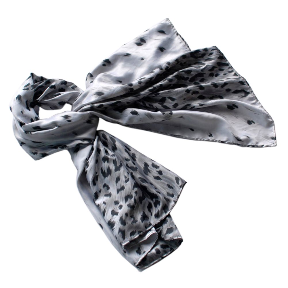 BrandoSilver Leopard Design Elegant Delicately Soft Scarf(Large)