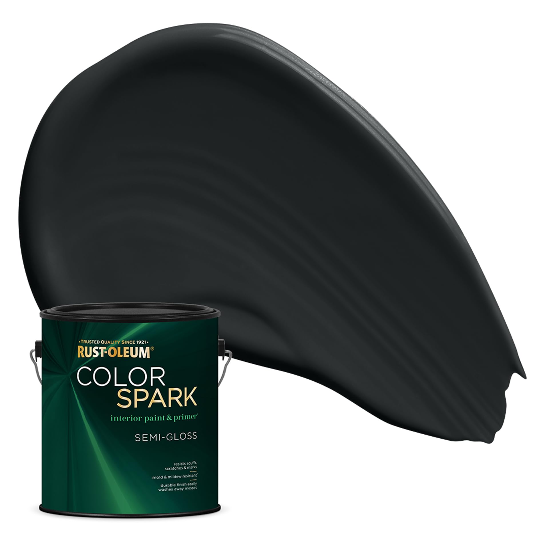 Rust-Oleum Color Spark Paint &amp; Primer, Black, Semi-Gloss