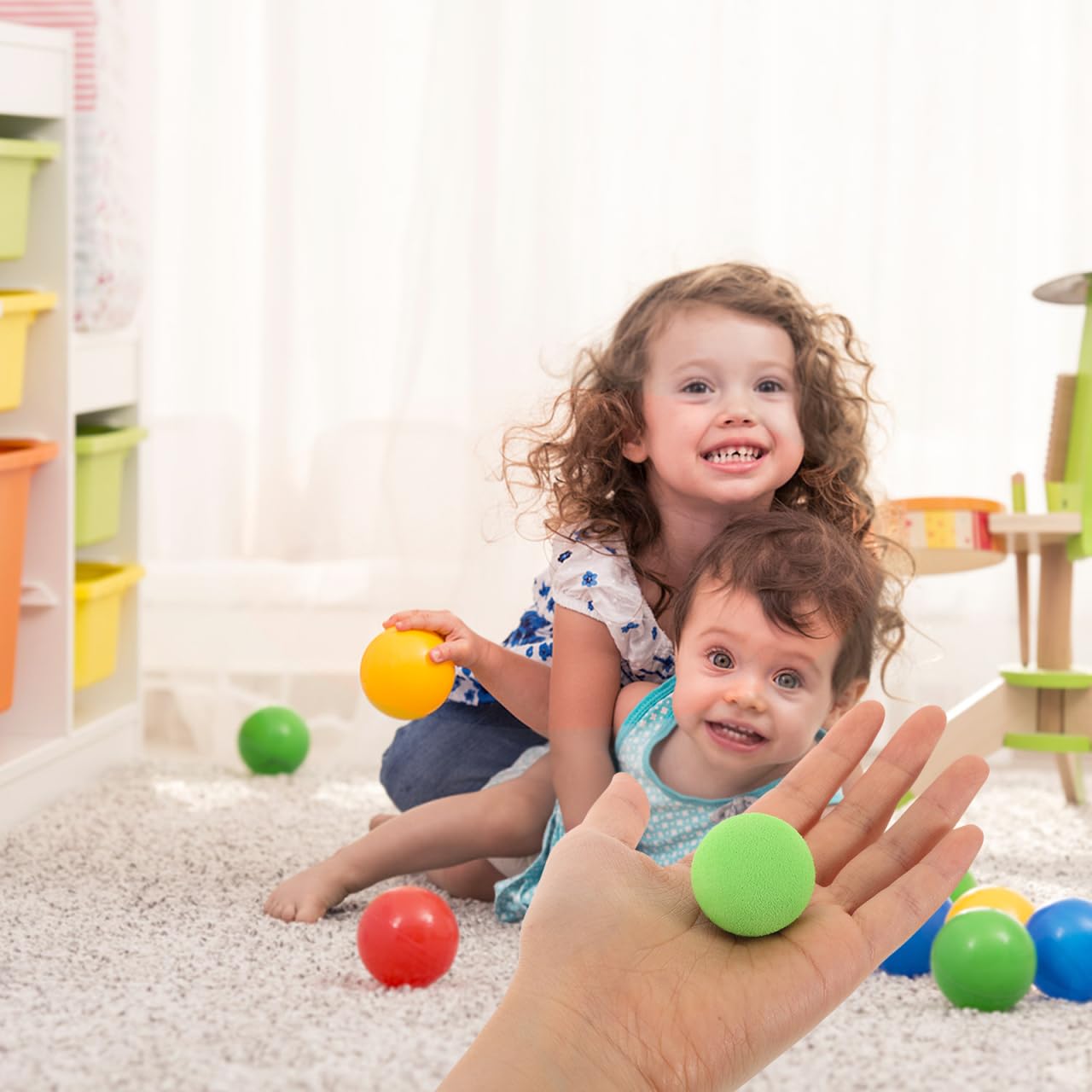 TOYANDONA 50 Balles en Mousse pour Pistolet Jouet Boules De Lancement Rondes De Remplacement 3.00 Cm Accessoires De Jeu De Tir pour Intérieur Et Extérieur Jeux Enfant 5 Ans Jeu en Famille