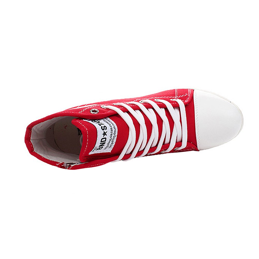 PADGENE Baskets Mode Compensés Montante Sneakers Tennis - Scarpe Casuel in tela da donna