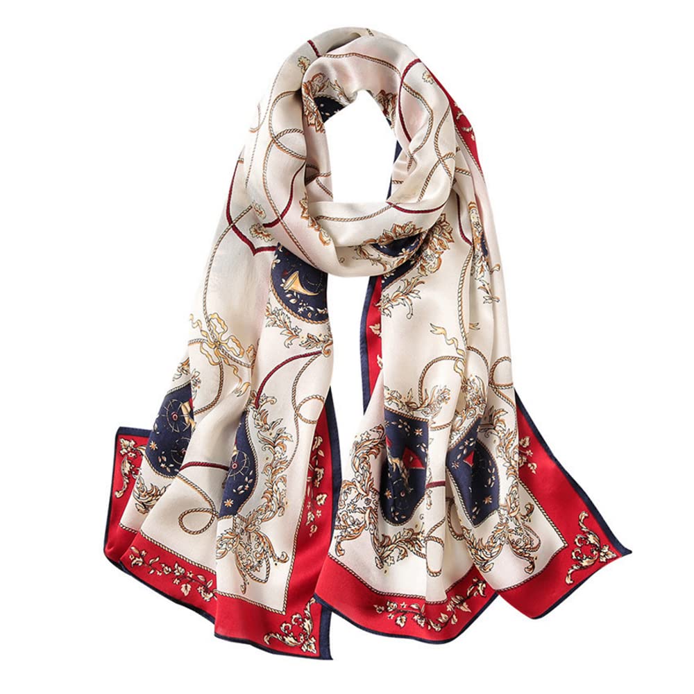 MEISEE 100% Mulberry Silk Long Scarf for Women Large Oblong Sunscreen Shawls Wraps Neck Headscarf Hair Wraps Gift Packed