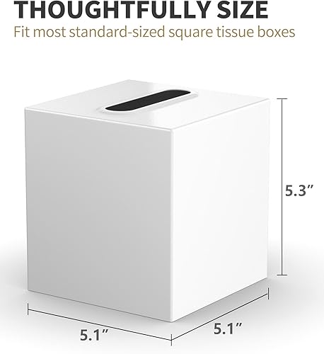 Miniatura 7 de Livelab Cubierta de caja de pañuelos de metal, soporte cuadrado para caja de pañuelos, decoración moderna, soporte para servilleteros faciales,
