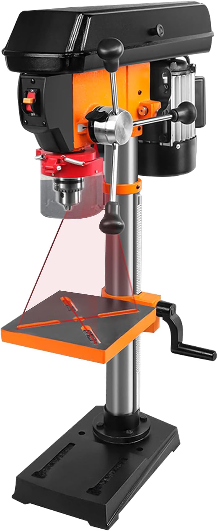 12-Speed Benchtop Drill Press Stand - Heavy Duty Table Top Drill Machine for Iron, Aluminum, Wood, Plastic Plate - Chuck 3-16mm - Reliable and Versatile (10inch)